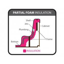 Partial foam izolace vířivky